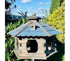 Darlux Ptačí budka dřevěná tmavě hnědá velikost XL, možno dokoupit stojan