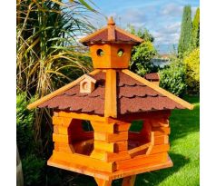 Darlux Ptačí budka dřevěná velikost XXL možno dokoupit trojnohý stojan červená bez