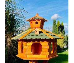 Darlux Ptačí budka dřevěná velikost XXL možno dokoupit trojnohý stojan zelená bez